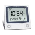 Digital skrivbordskalender med evighetskalender och larmfunktion (gråvit)
