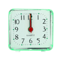 Miniatyrbild 2 av 6: Kvadratisk väckarklocka transparent fodral kompakt digital mini sovrum sängbordskontor elektronisk klocka (grön)