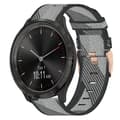 För Garminmove 3 20mm Nylon Woven Watch Band Grey