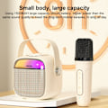 Miniatyrbild 4 av 6: WK D43 Mini Karaoke Bluetooth-högtalare (Beige)