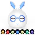 Happy Rabbit Creative Touch 3D LED Dekorativ Nattlampa, USB Laddningsversion (Blå)