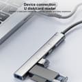Miniatyrbild 6 av 7: 5-i-2 Multifunktionell Hub Adapter, USB-C / Type-C + USB-A (Grå)