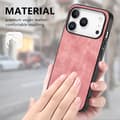 Miniatyrbild 5 av 7: iPhone 18 Pro Max / iPhone 17 Pro Max Vintage Läder PC Bakskydd Skal Rosa