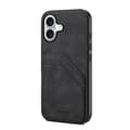 iPhone 17 Skal - PU med Dubbel Kortfack Svart