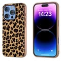 iPhone 16 Pro Leopard Print Nano Plating Skal Guld