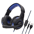 Miniatyrbild 1 av 4: Soyto SY885MV Luminous Gaming Headset för PS4 Svart blå