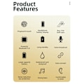 Miniatyrbild 3 av 4: V19S Bluetooth 5.0 Business Style Fingerprint Touch Bluetooth-hörlurar Svart