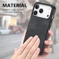Miniatyrbild 5 av 7: iPhone 18 Pro Max / iPhone 17 Pro Max Vintage Läder PC Bakskydd Skal Svart