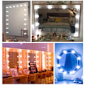Miniatyrbild 7 av 7: 2 LED-lampor Kosmetisk Rum Badrumsspegel Frontljus USB Trefärgs Dimljus