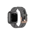 För FITBIT Versa Canvas Watch Band Black White Stripes