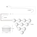 Miniatyrbild 3 av 7: 2 LED-lampor spegel frontljus dimbar smink spegel USB touch-kontroll ljus (vitt ljus)