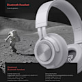 Miniatyrbild 4 av 4: P1 Trådlösa Bluetooth 5.0 Stereo Mjuka Läder Öronmuffar Fällbara Headset Inbyggd Mikrofon för PC / Mobiltelefoner Röd