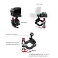 Miniatyrbild 4 av 7: Sunnylife TY-Q9266 för Insta360 GO / DJI Osmo Action / GoPro Mount Bracket Stabilizer Cykelklämma med skruv