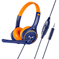 Miniatyrbild 1 av 4: Soyto SY-G30 Online Class Computer Headset, Kontakt: 3,5 mm Blå Orange