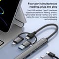 Miniatyrbild 3 av 7: 5-in-1 USB / Type-C / 8 Pin Hub Adapter - Dual USB & Type-C Docking Station (Silver)