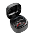 Miniatyrbild 1 av 4: T25 Over-ear Bluetooth 5.0 Enkelsidig osynlig trådlös hörlur Hög definitionssamtal Superlång standby-benledning hörlur Svart
