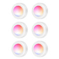 Miniatyrbild 2 av 8: 6 st / set 16 färger RGB LED nattlampa stroboskop atmosfär pat lampa fjärrkontroll skåplampa med 2 fjärrkontroller