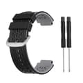 För Garmin Approach S2 / S4 Tvåfärgs watch Black Grey