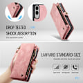 Miniatyrbild 3 av 5: Samsung Galaxy S25 Edge 5G Skal CaseMe 008 Avtagbar Multifunktionell Läder Rosa