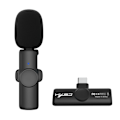 Miniatyrbild 1 av 6: HXSJ F18 2.4G USB-C/Type-C brusreducerande trådlös lavaliermikrofon (svart)