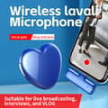 Miniatyrbild 2 av 6: JNN A6 USB-C/Type-C gränssnitt trådlös lavaliermikrofon, specifikation: 1 mikrofon (blå)
