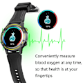 Miniatyrbild 4 av 4: OD-1 Pulsmätare Blodtrycksmätare Steg Kroppstemperatur Vattentät Högkvalitativ Högtalare Bluetooth Samtal Armband Silvergrå