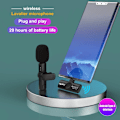 Miniatyrbild 5 av 6: HXSJ F18 2.4G USB-C/Type-C brusreducerande trådlös lavaliermikrofon (svart)