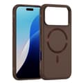 iPhone 18 Pro Max / iPhone 17 Pro Max Skal med Imitation Original CD Textur, MagSafe, PC Hybrid TPU Kaffe