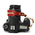 Miniatyrbild 1 av 4: Zeku Retro Läder SLR handledsrem Anti-drop Kamer handledsrem utan kamera Röd