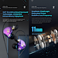 Miniatyrbild 4 av 4: QKZ ZEN In-ear Subwoofer Trådbunden Musik Sport Hörlurar med Mikrofon Svart