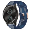 För Garmin Garminmove Style 20mm Nylon Woven Watch Band Blue