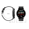 Miniatyrbild 2 av 4: ZL02D 1,28 tum IP67 Vattentät Stålarmband Smartwatch Stödjer Hjärtfrekvensövervakning Blå