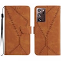 Miniatyrbild 1 av 5: Samsung Galaxy Note20 Ultra Skal i Stitchat Prägling Läder Brun