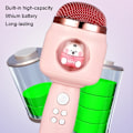 Miniatyrbild 5 av 6: Barn Trådlös Mikrofon Bluetooth Telefon Sång Mikrofon (Gul)