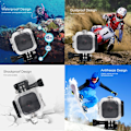 Miniatyrbild 5 av 8: 45m undervattens vattentätt hus dykskyddsfodral för GoPro HERO5 Session /HERO4 Session /HERO Session, med spänne basfäste och skruv