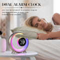 Miniatyrbild 6 av 7: 20W Dubbel väckarklocka Touch Control Wake Up RGB-ljus med naturmusik för sömn (Silver)