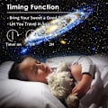Miniatyrbild 6 av 8: Galaxy nattlampa stjärnprojektor LED bordslampa barnrumsdekor med 12 st filmdiskar (svart)
