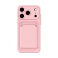 iPhone 18 Pro / iPhone 17 Pro Skal med Känsla av Kort och Kontrastfärgade Knappar - TPU Rosa