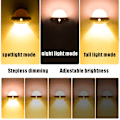 Miniatyrbild 6 av 8: UFO Fjärrkontroll USB Laddning Nattljus Sängbords Smart Sensor LED Atmosfär Ljus(Rosa)