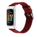 För Fitbit Charge 5 Nylon Canvas Watch Band Red