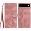 iPhone 17 Air Skal läderfodral - präglad fjäderläder Rosa