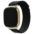För Fitbit Versa 3 / Sense Universal Loop Nylon Watch Band Black