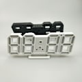 Miniatyrbild 3 av 7: 6609 3D Stereo LED-väckarklocka Vardagsrum 3D Väggklocka, Färg: Orange