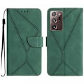 Miniatyrbild 1 av 5: Samsung Galaxy Note20 Ultra Skal i Stitchat Prägling Läder Grön