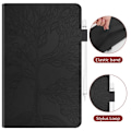 Miniatyrbild 5 av 5: Samsung Galaxy Tab S9 / S9 FE Skal i Läder - Life Tree Series Horisontell Flip Svart