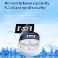 Miniatyrbild 4 av 4: JR01 Transparent Capsule Smart Digital Display Ear-hook Bluetooth-hörlurar Svart