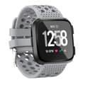Smart Watch Venting Circle Hole Watch Band för Fitbit Versa Grey