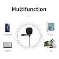 Miniatyrbild 3 av 6: JMARY MC-R2 Intervju Videoinspelning Mic Lavalier Typ-C Port Trådbunden Mikrofon, Längd: 2m