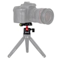 Miniatyrbild 1 av 4: 360 graders roterande panoramisk metallkulhuvud med snabbkopplingsplatta för DSLR och digitalkameror Svart