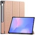 Miniatyrbild 1 av 5: Samsung Galaxy Tab S10 FE+ Skal Custer Pure Color 3-Faldig Smart Läderfodral Roséguld